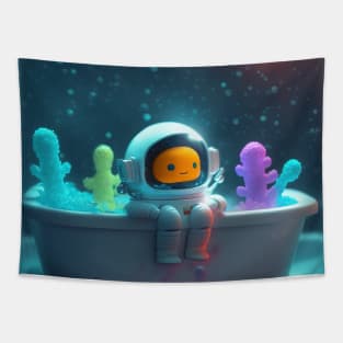 Spacewalking in the Tub - Cosmic Cuties #6 Tapestry