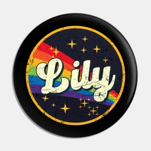 Lily // Rainbow In Space Vintage Grunge-Style Pin