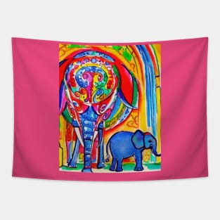 Elephant family Tapestry