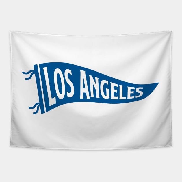 Los Angeles Pennant - White 2 Tapestry by KFig21