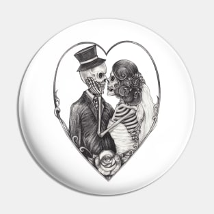 Skeleton in love. Pin