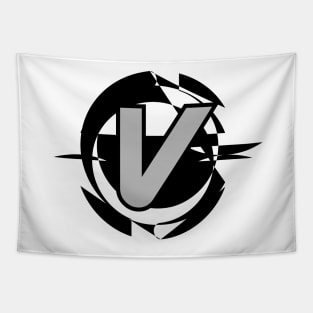 Futuristic Modern Letter V Tapestry