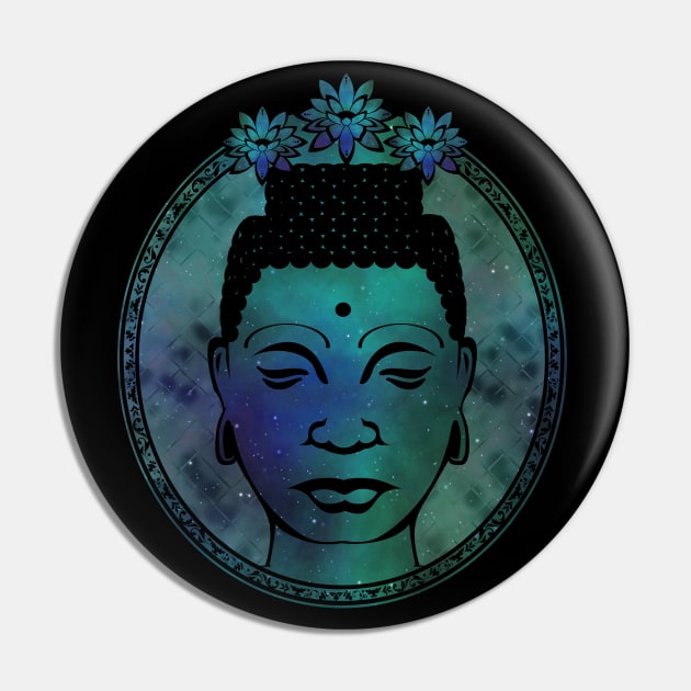 Gautama Buddha Portrait Galaxy Pin by MellowGroove