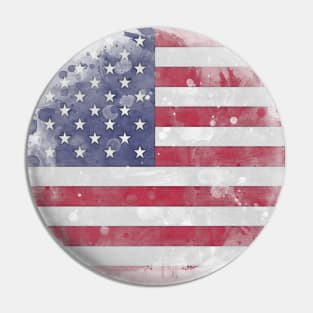 United States watercolor flag Pin