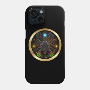 Scorpio Scorpian with Symbol, Flowers & Stars Phone Case