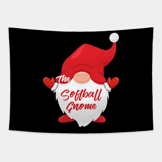 The Softball Gnome Matching Family Group Christmas Pajama Tapestry by Penda