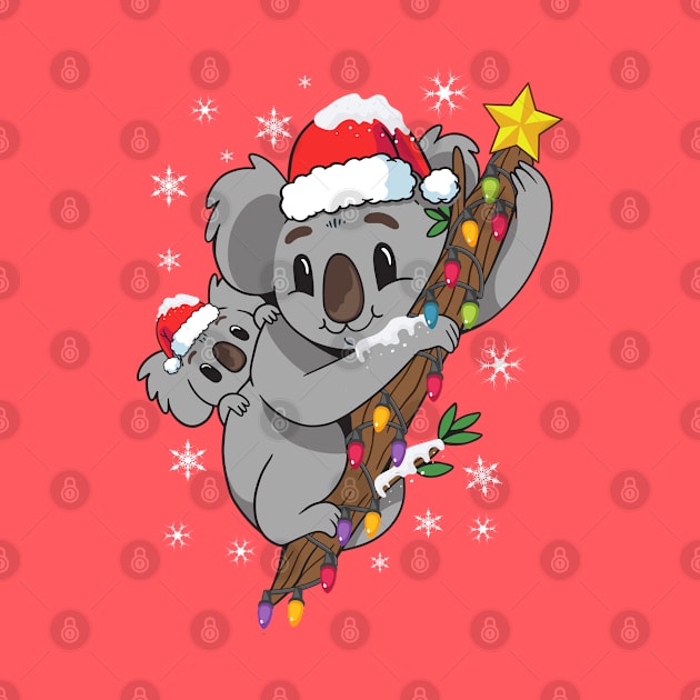 Cute Koala Mommy Baby Christmas by Rebrand