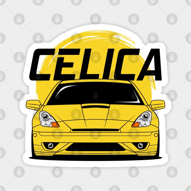 Yellow Celica JDM Magnet by GoldenTuners