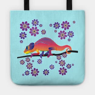 Rainbow chameleon Tote