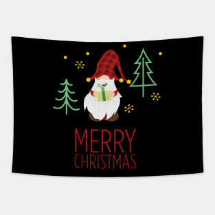 Merry Christmas Gnome Tapestry