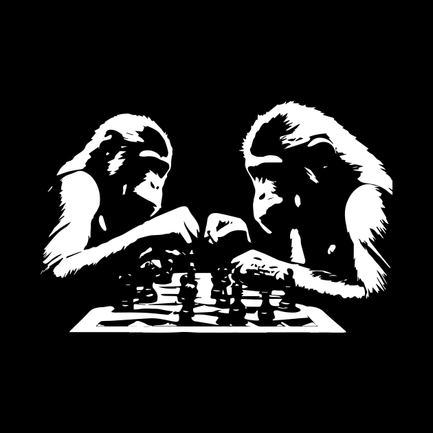 monkeys play chess by lkn