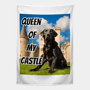 Queen of My Castle Black Labrador Retriever Tapestry