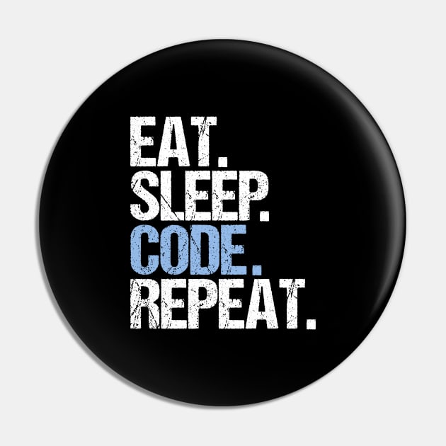 Eat Sleep Code Repeat Pin by hoopoe