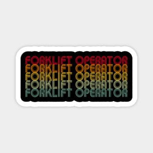 Forklift Operator Retro Vintage Magnet