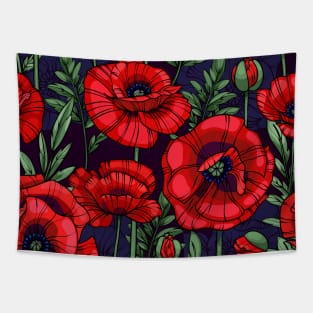 red poppies Tapestry