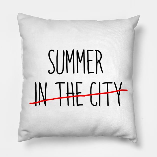 SUMMER IN THE CITY Pillow by KIMIDIGI