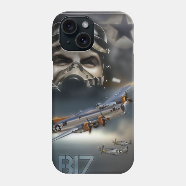 B17 Flying Fortress Phone Case by hardtbonez