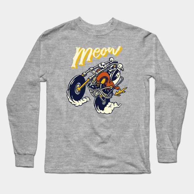 Badass Cat Vintage Retro Style Long Sleeve T Shirt Teepublic