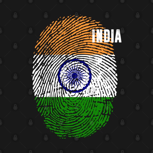 India Flag Fingerprint My Story DNA Indian by Your Culture & Merch