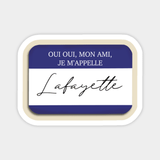 Marquis de Lafayette Name Tag Fan Art Magnet