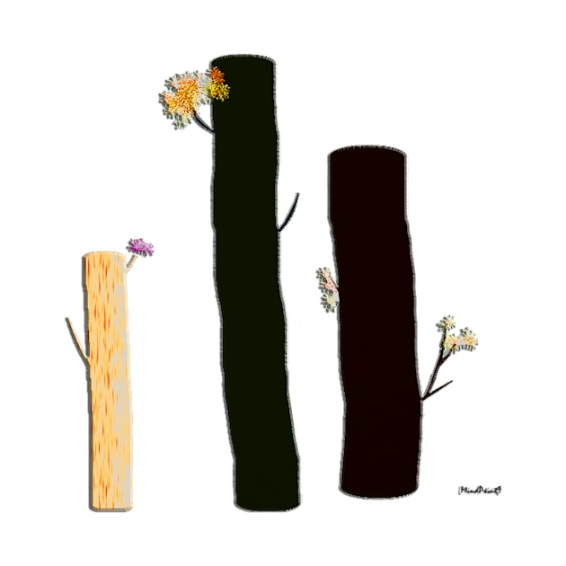 Log Flowers by mindprintz