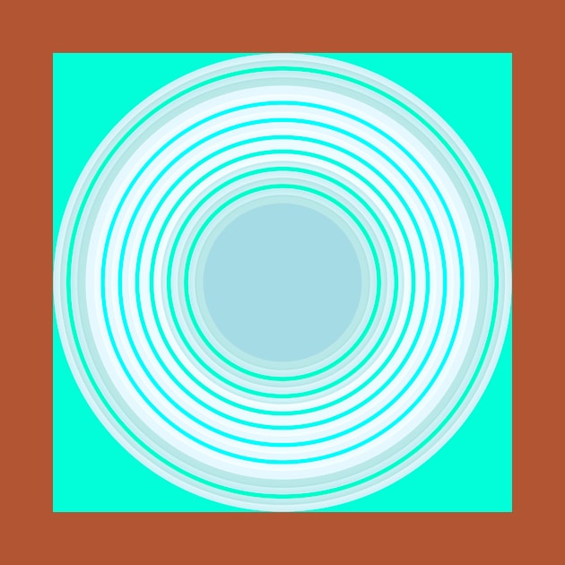 Mint green and gray circles inside each other by Uniquepixx