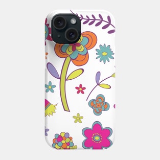 Bold Groovy Floral Pattern Phone Case