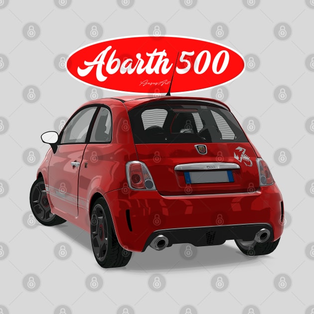 ABARTH 500 Red Scorpion Back by PjesusArt