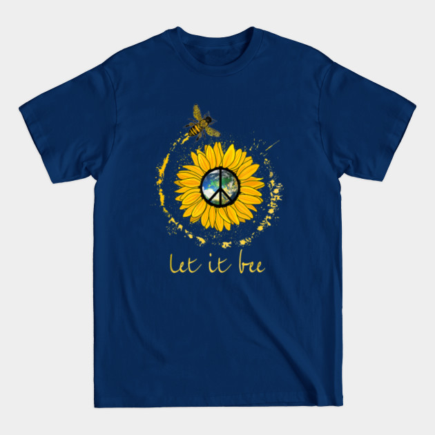 Discover Let It Bee Flower Earth Peace Sign Hippie - Flower Children - T-Shirt