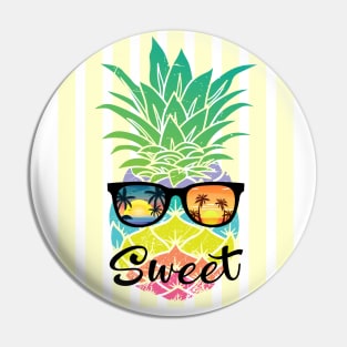 Sweet Tropical Summer - Yellow Stripes on - Pin