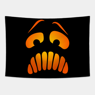 Ghostly Jack-o-Lantern Face Tapestry