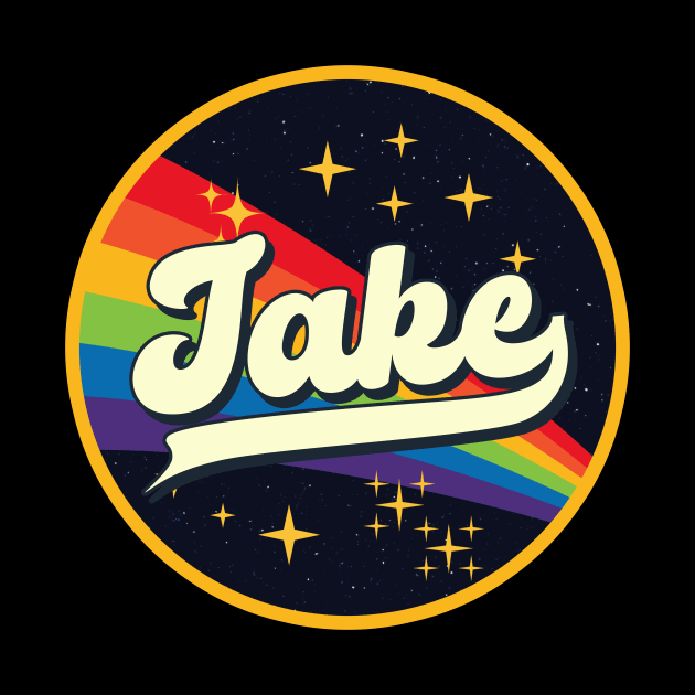 Jake // Rainbow In Space Vintage Style by LMW Art