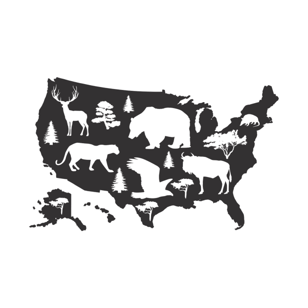 USA Minimalism Map by Urban_Vintage