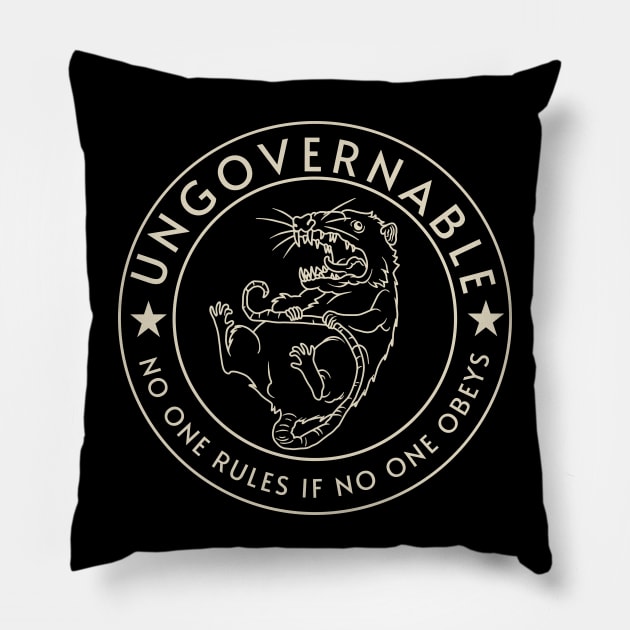 Become Ungovernable Pillow by valentinahramov