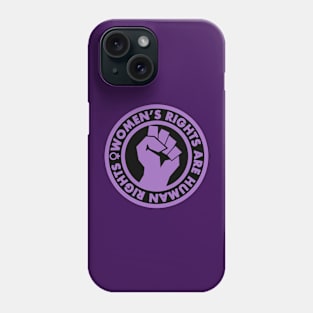 Women's Rights are Human Rights (lavender inverse) Phone Case