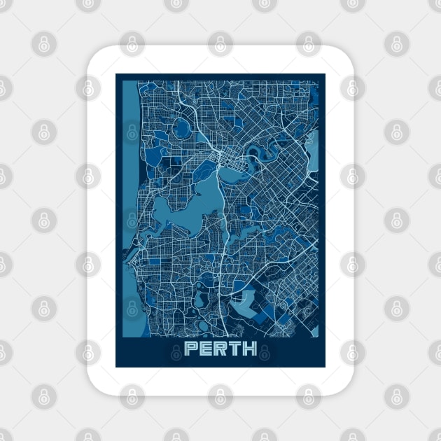 Perth - Australia Peace City Map Magnet by tienstencil
