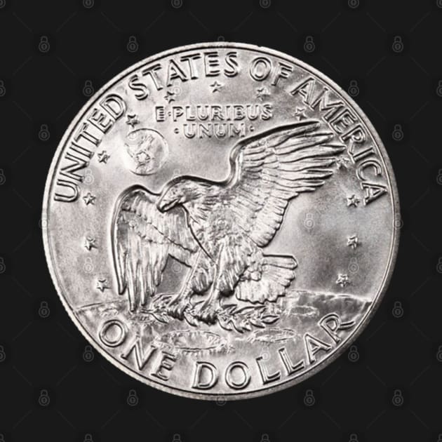 United States Eisenhower Dollar Coin Reverse by EphemeraKiosk