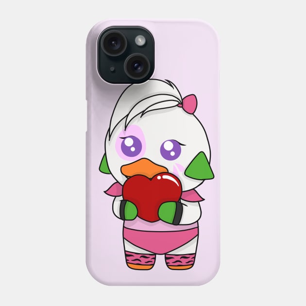 fnaf security breach chica valentine chibi Phone Case by LillyTheChibi