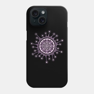 Virus Mandala (inverted pink) Phone Case