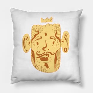 Terracotta Strange King Pierre Pillow