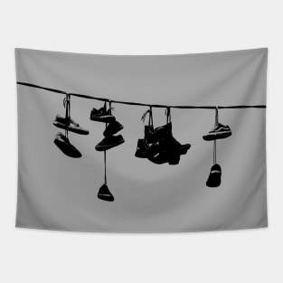 Shoes on a Wire Tapestry