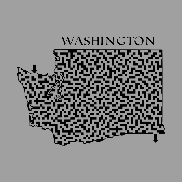 Washington State Outline Maze & Labyrinth by gorff