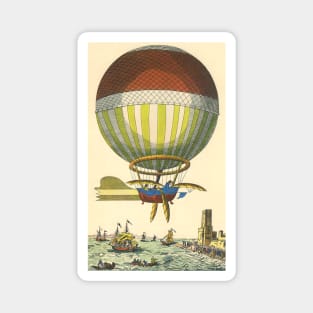 Vintage Science Fiction Steampunk Hot Air Balloon Magnet