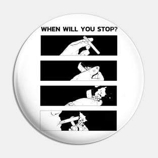 Anime smoking cigarette sarcasm quote "When will you stop" Pin