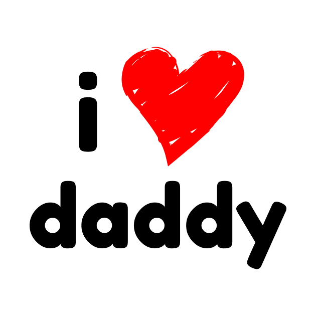 I heart love daddy - Baby Kids Onesie by Tees_N_Stuff