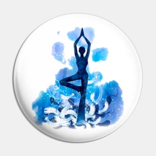 Yoga blue Pin