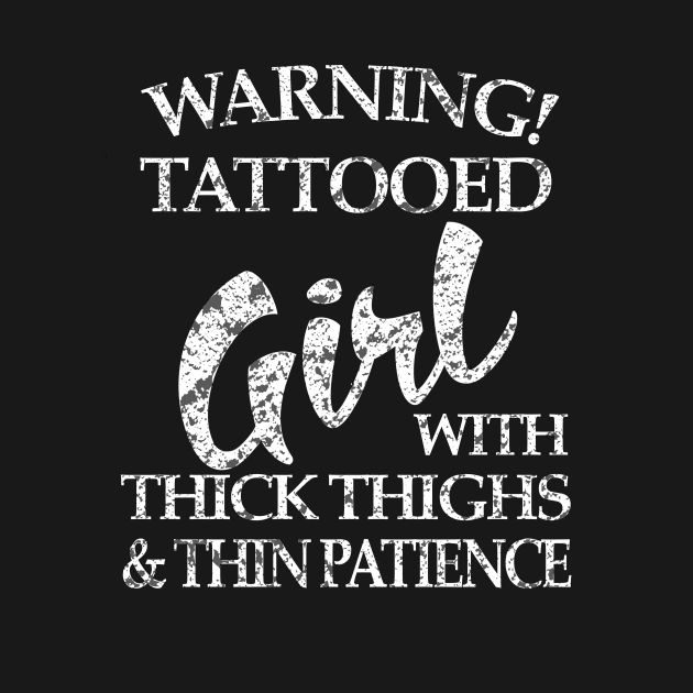 Tattooed Girl with Thick Thighs by Hot Mess Mama Studio