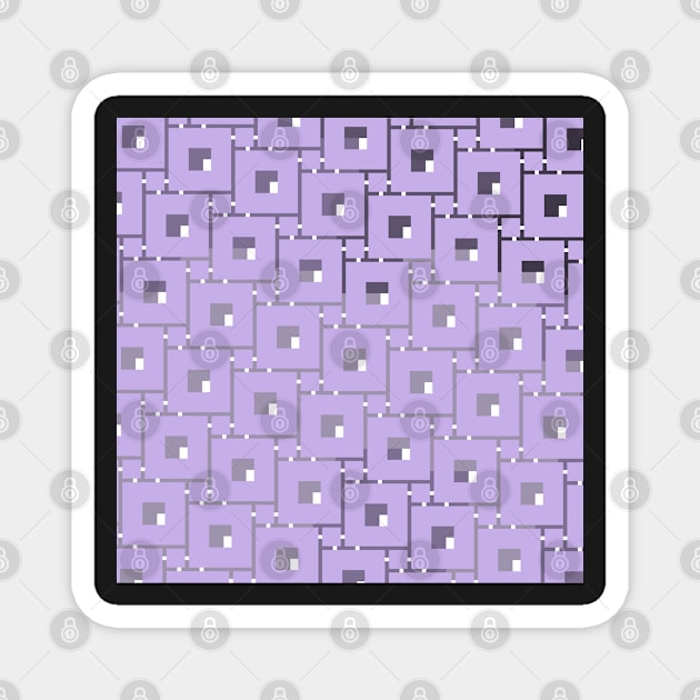toned rectangular with centre square linear repetitive pattern - background Magnet by stephenignacio