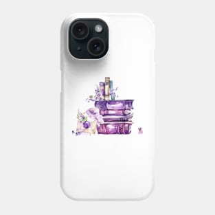 Unleash Your Love for Purple Books Phone Case