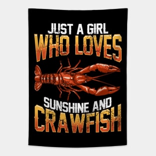 Just A Girl Who Loves Sunshine And Crawfish Tapestry